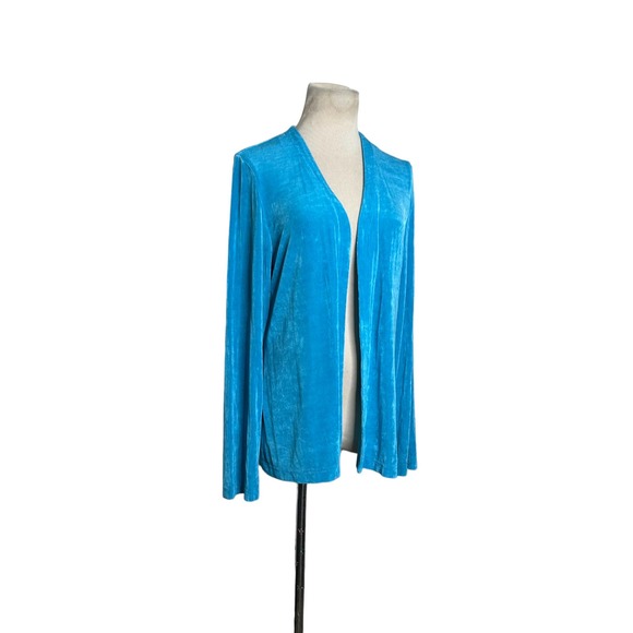 Ronni Nicole blue long sleeves open front cardigan size M - Picture 6 of 7